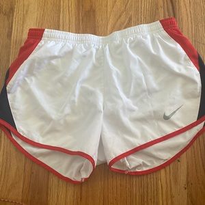 White Nike shorts